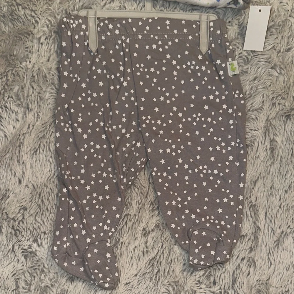 Adorable Monsters Inc. Bib and Bodysuit Set - Gray‎ and Blue